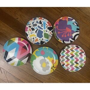 French Bull 6.5 inch Melamine Plates - includes 5 dessert plates - Mixed Designs